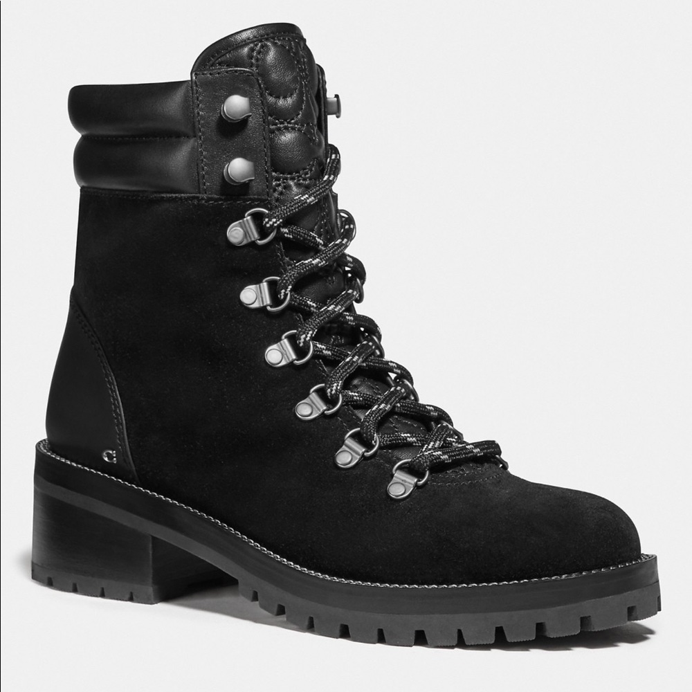 COACH Lorren suede/leather bootie, 6